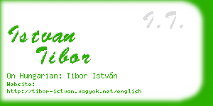 istvan tibor business card
